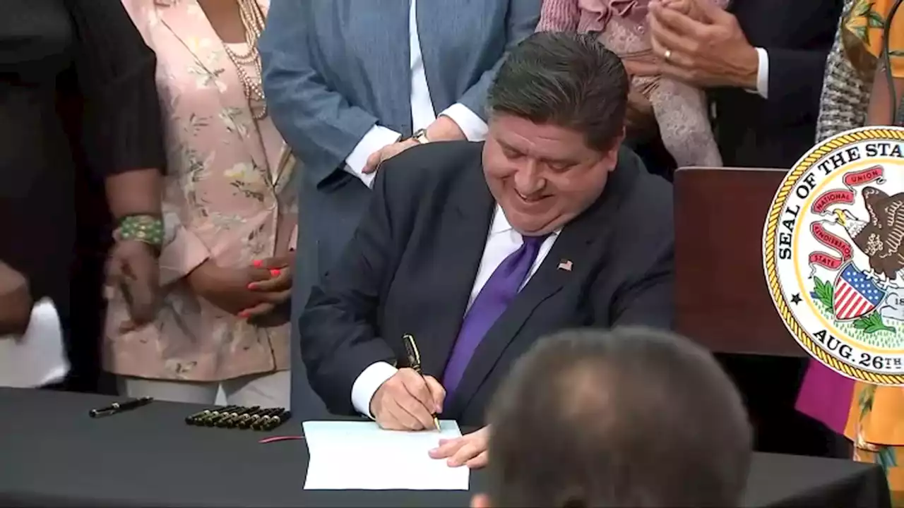 Watch: Pritzker signs bill making Illinois first state to outlaw book bans