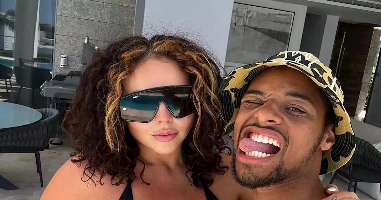 Jesy Nelson's beau Zion Foster brands her 'my bubbaz' as she poses in bikini