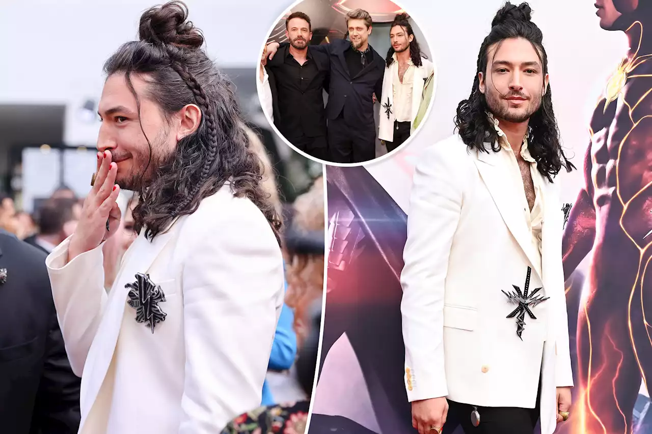 Ezra Miller makes rare public appearance, issues comment at ‘The Flash’ premiere