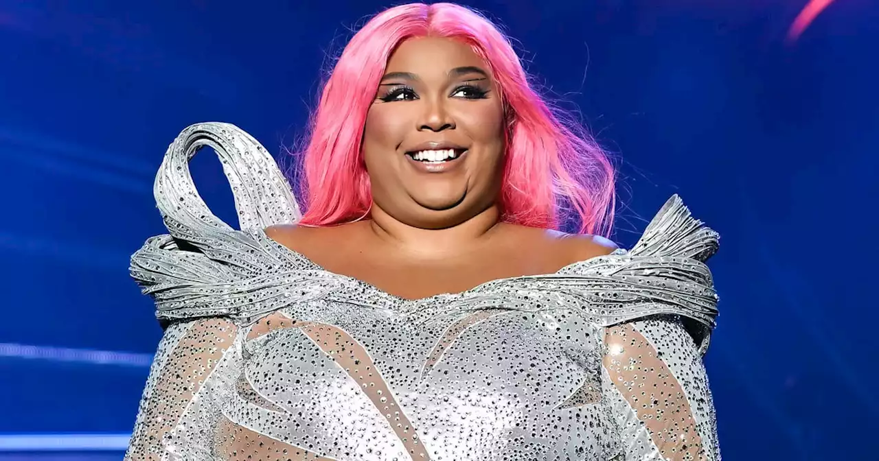 Lizzo Rocks a Sheer Bejeweled Bodysuit and Pink Hair at Gov Ball