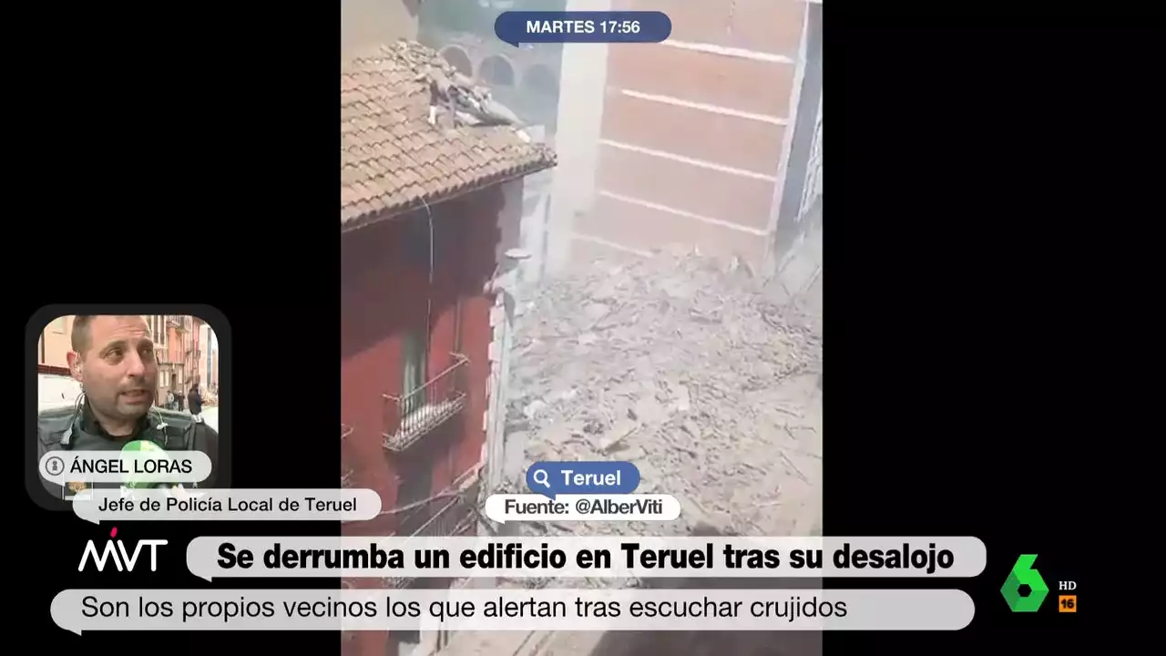 'Estaba crujiendo': así ha sido el rescate contrarreloj de los vecinos del edificio derrumbado de Teruel