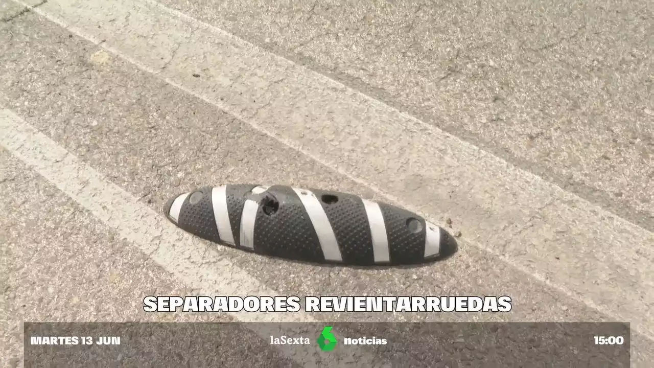 Los nuevos pivotes cebreados que puedes encontrar en la carretera (y te pueden romper una rueda)