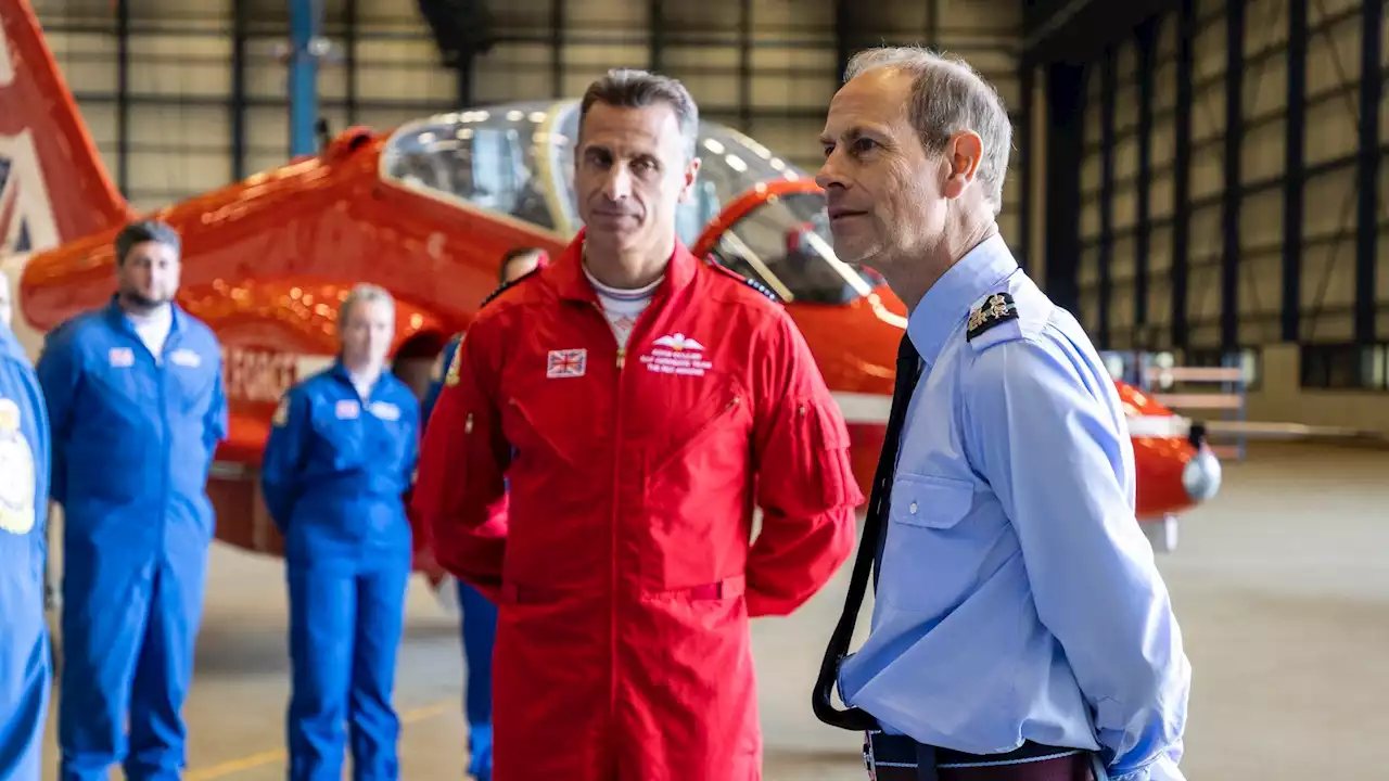 Duke of Edinburgh visits RAF Waddington to see Red Arrows and restored Vulcan