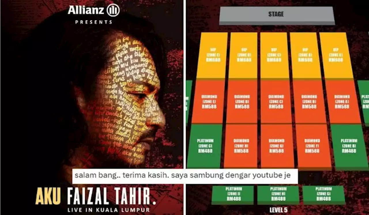 Fans React To Faizal Tahir’s Steep Concert Ticket Prices | TRP