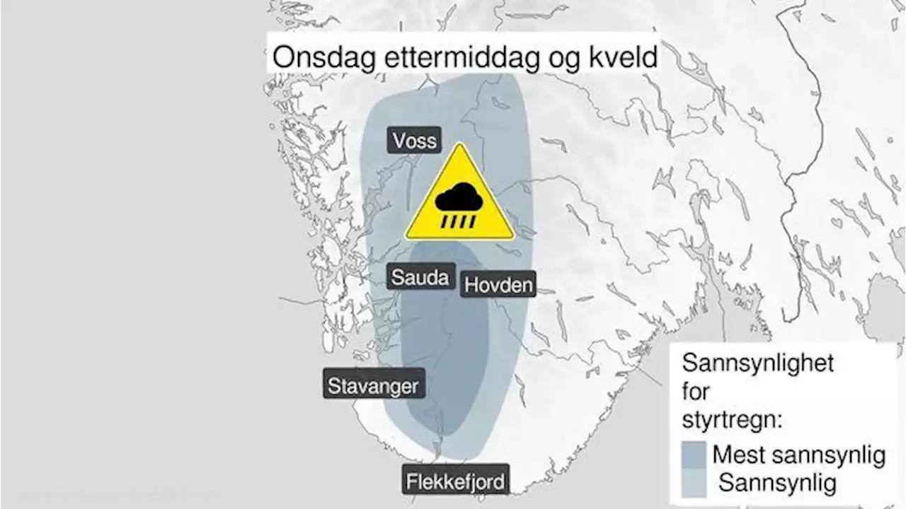 Her skal det bøtte ned: – Det er egentlig et sommertegn