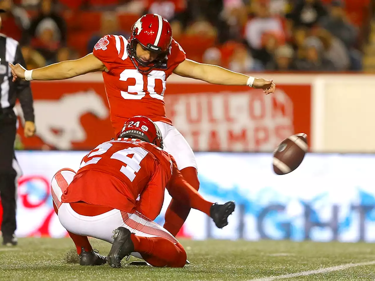 Stamps kicker — and rookie firefighter — closing in on 500th CFL field goal