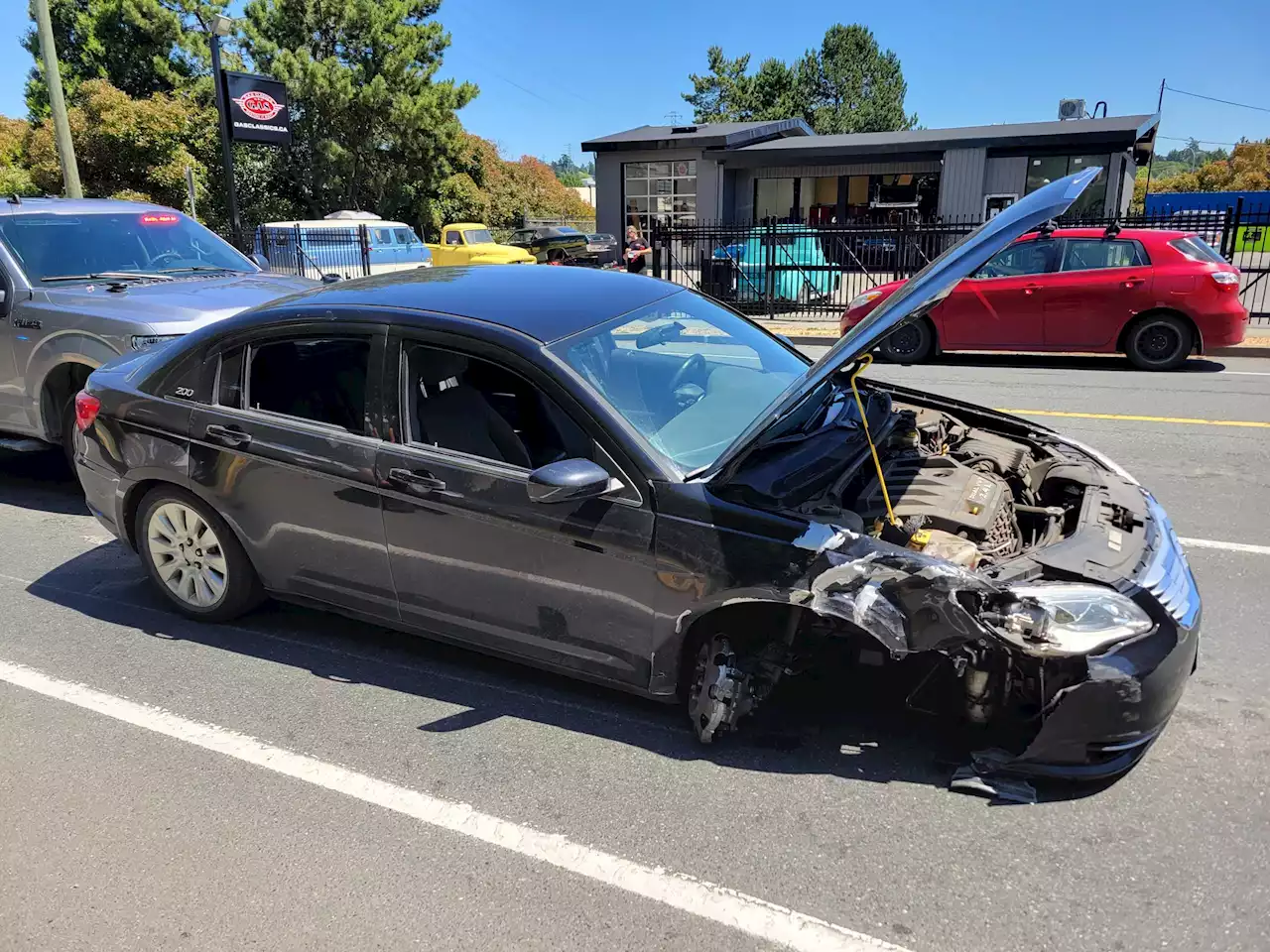 Impaired drivers injure officer, crash truck, spark grass fire: Saanich Police