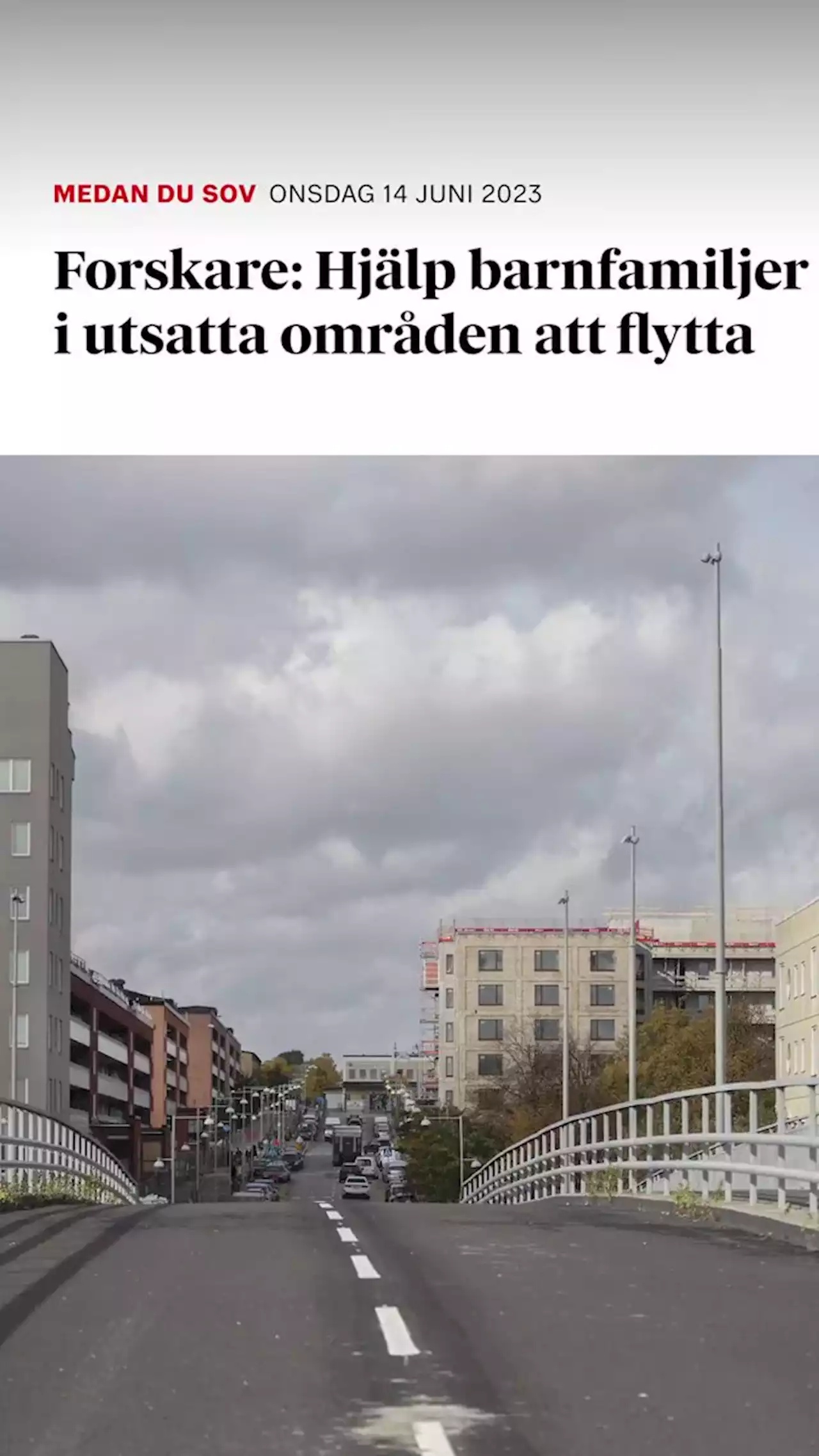 Forskare: Hjälp barnfamiljer att flytta från utsatta områden