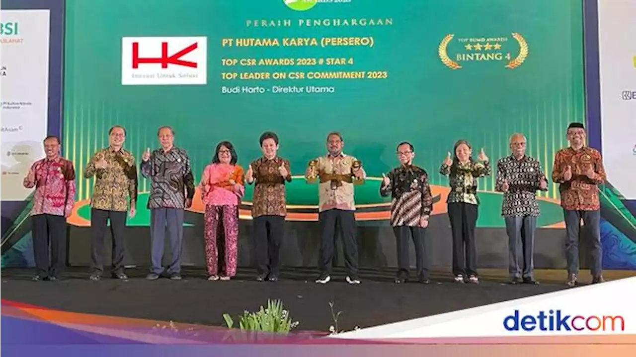 Upaya CSR Hutama Karya Diganjar 3 Penghargaan Bergengsi Tingkat Nasional