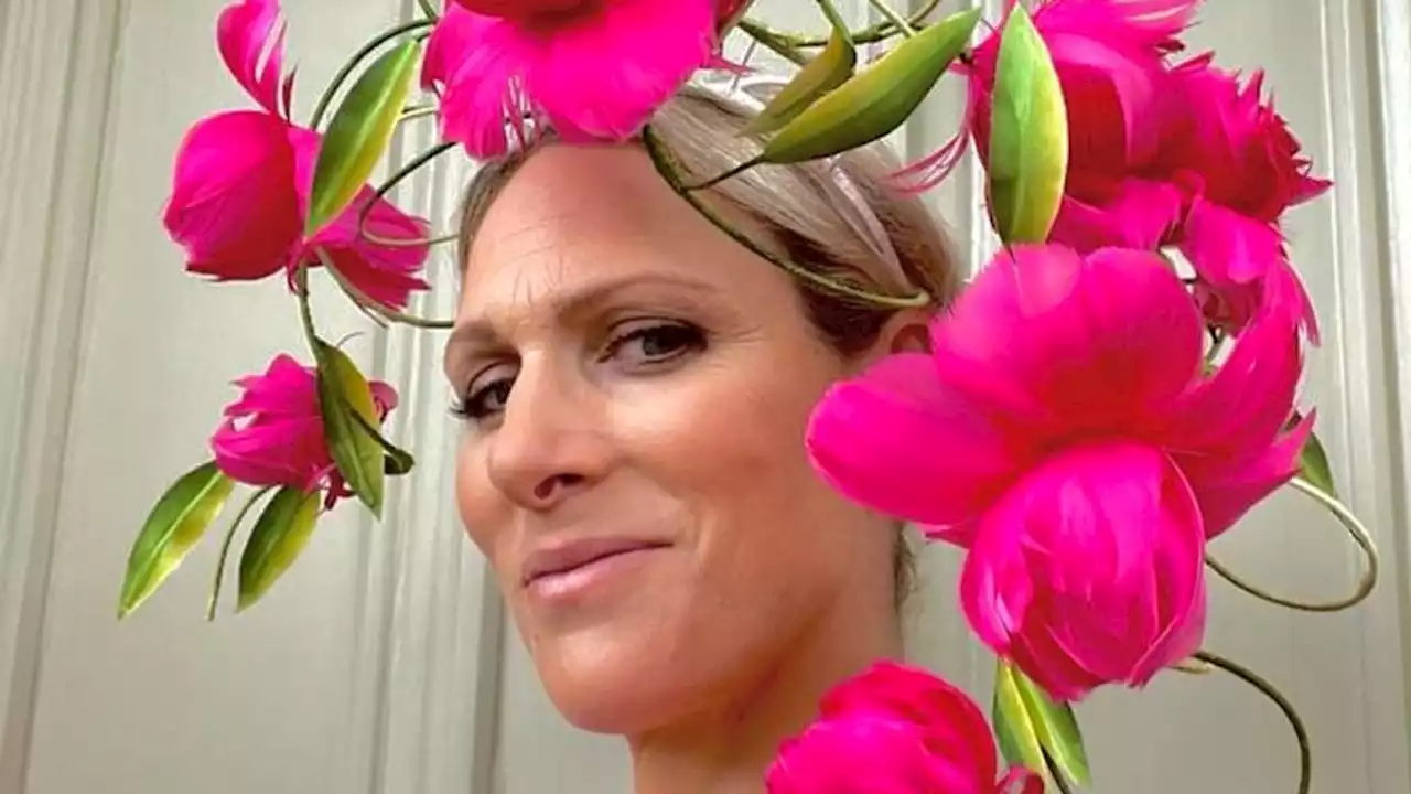 Zara Tindall debuts magnificent floral headpiece and hot pink dress in unseen selfie