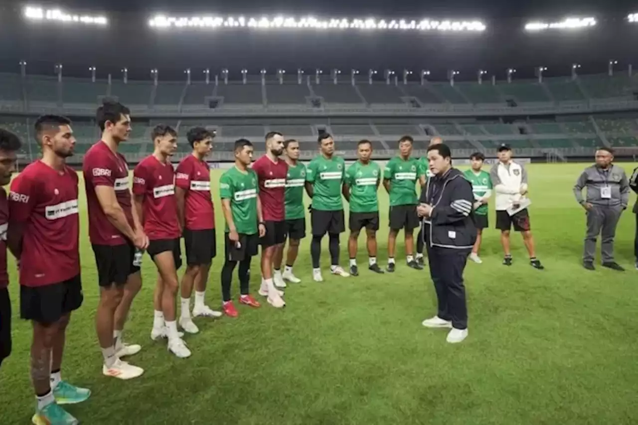 Harapan Erick Thohir saat Timnas Indonesia Hadapi Palestina di Surabaya - Jawa Pos