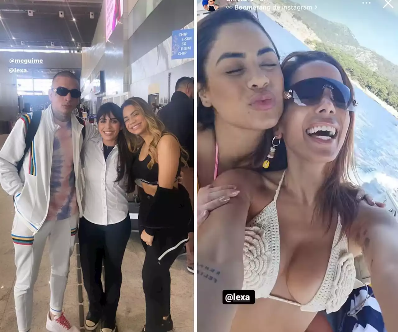 Após reatarem, Lexa e Guimê se juntam à turma de Anitta em viagem pela Europa