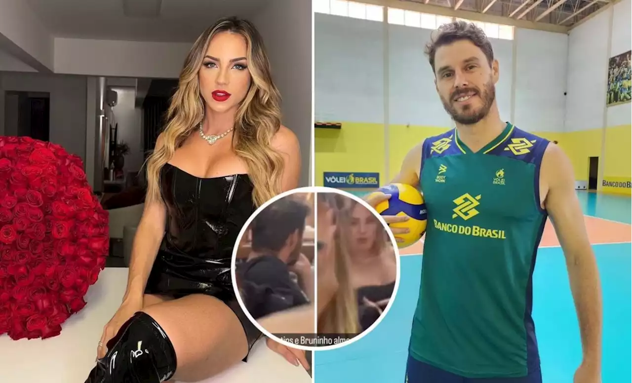 Gabi Martins e Bruninho, do vôlei, são vistos juntos em restaurante no Dia dos Namorados