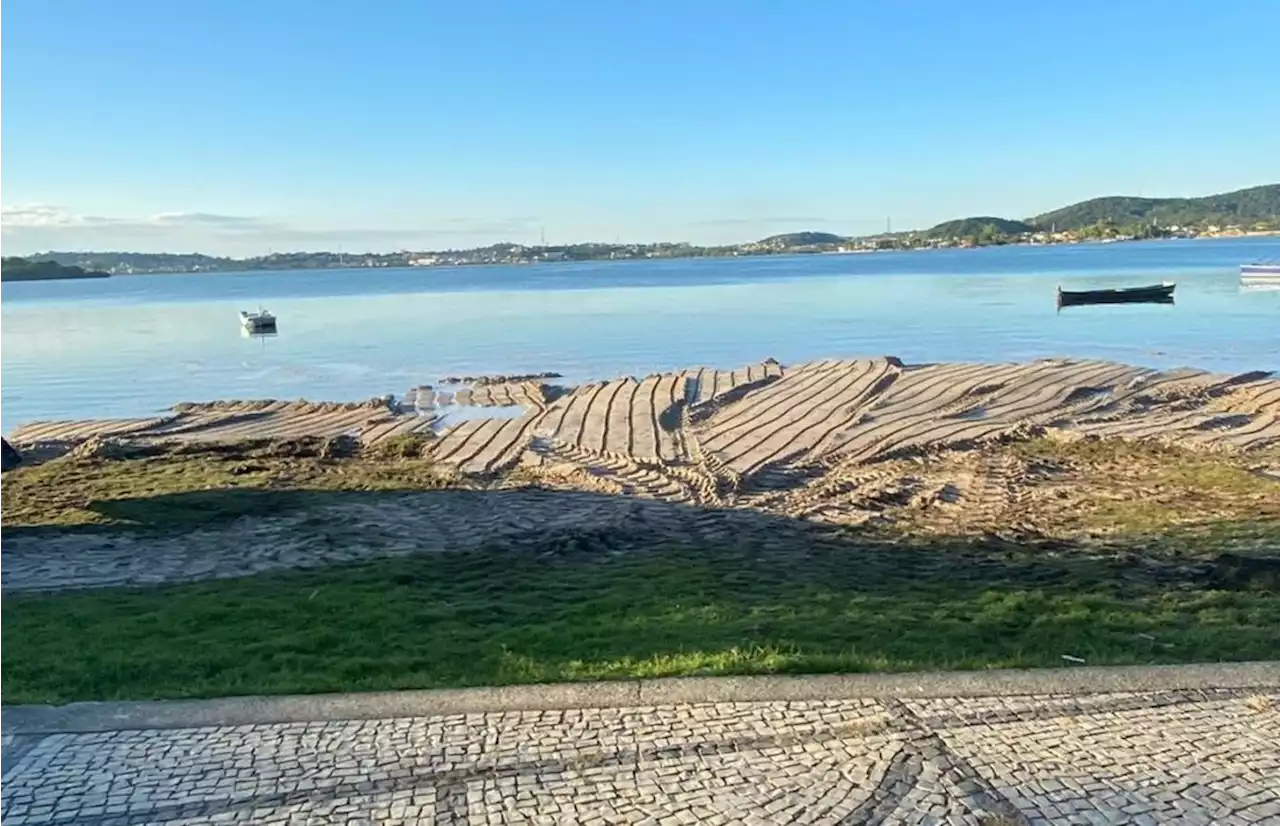 Secretaria pede a paralisação das obras na Praia das Palmeiras, em Cabo Frio