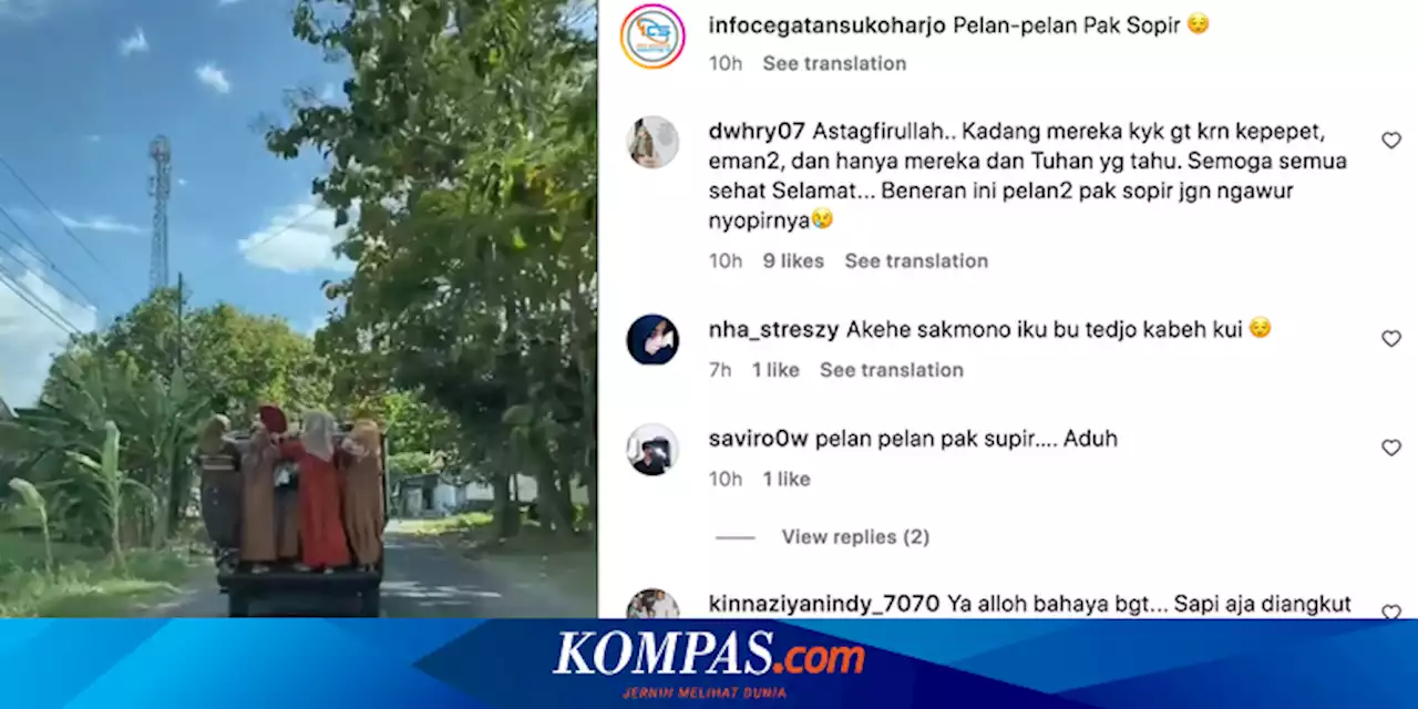 Video Aksi Nekat Sejumlah Emak-emak Bergelantungan di Truk