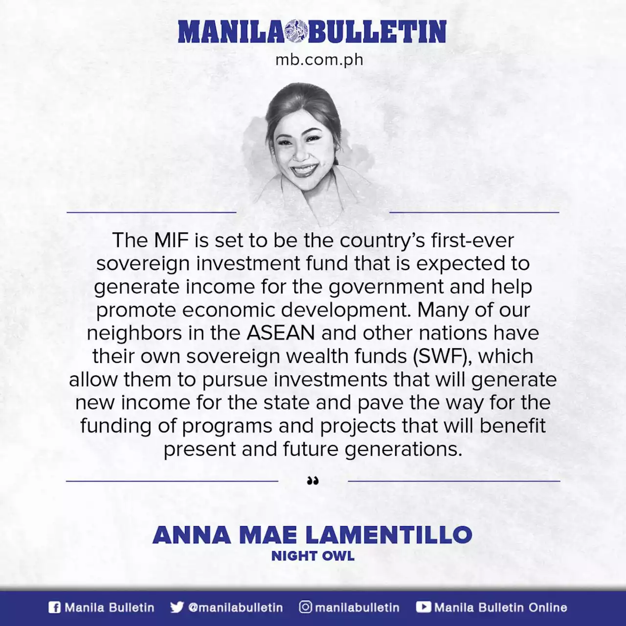 Maharlika can fund crucial gov’t projects