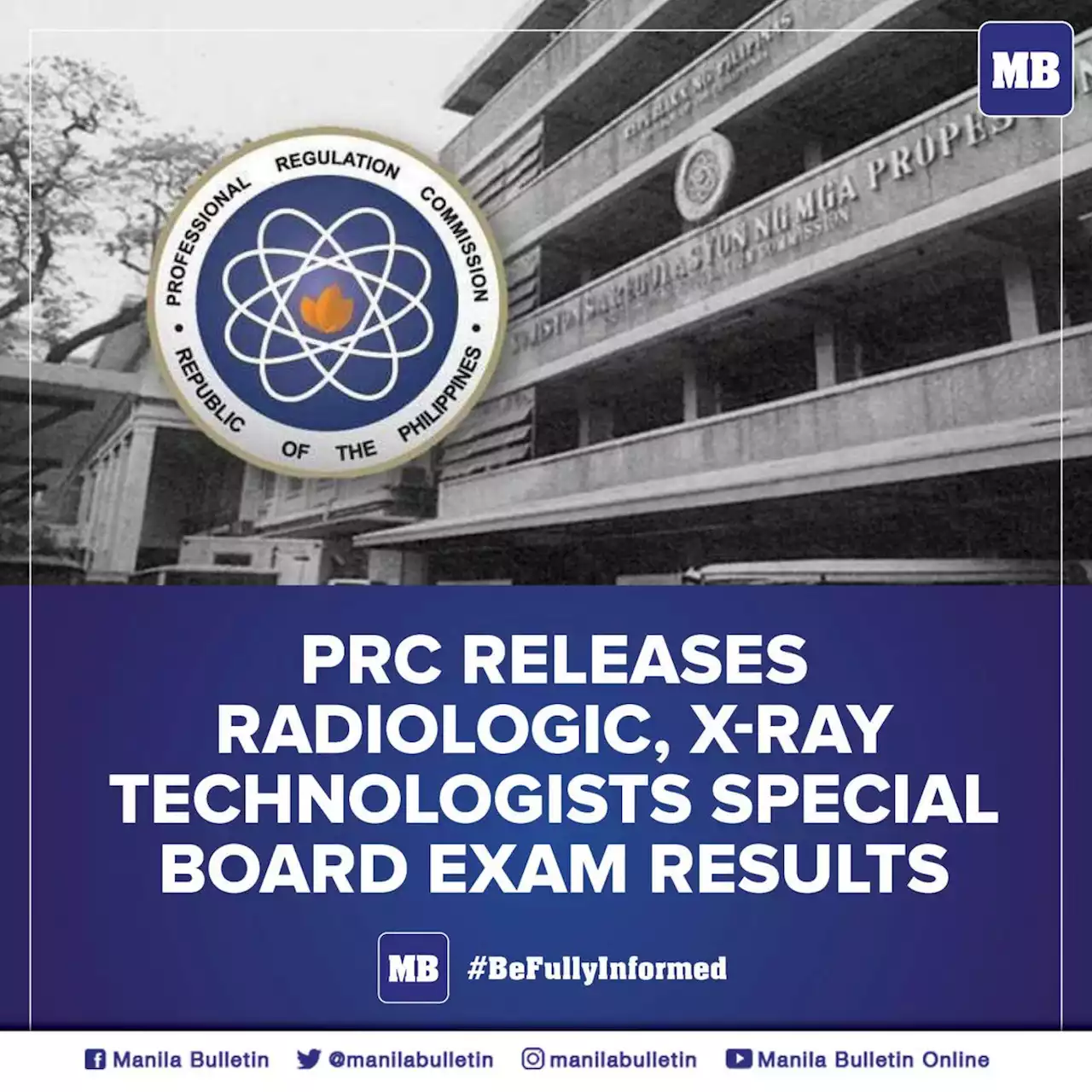 PRC releases radiologic, X-ray technologists special board exam results