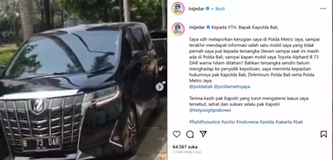 Polda Metro Ajukan Red Notice Terhadap Christoper, Tersangka Penipuan Jessica Iskandar