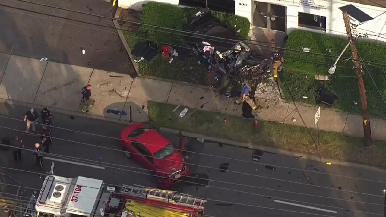 Bodies covered at scene of deadly 3-car New Jersey crash