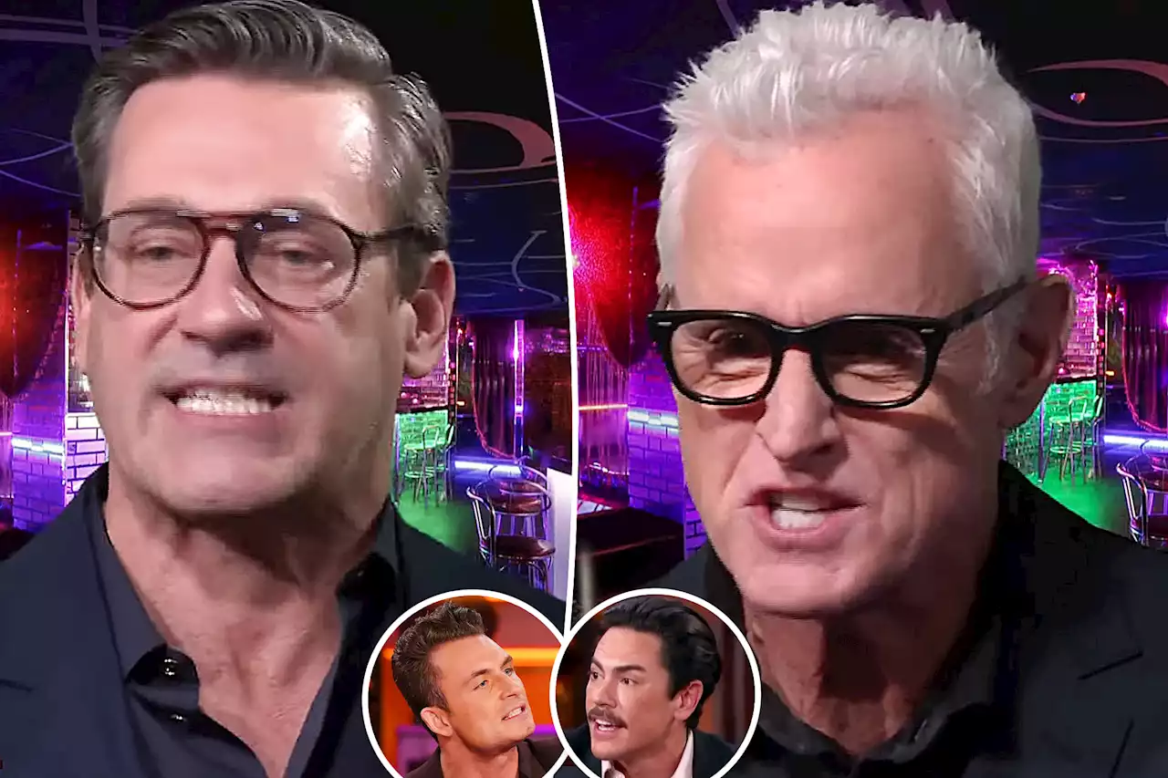 Jon Hamm, John Slattery reenact Tom Sandoval, James Kennedy fight: ‘Emmy immediately’