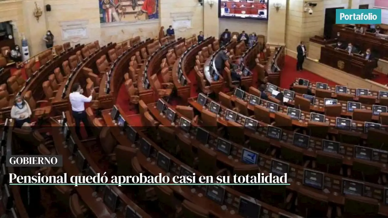 Pensional, con 87% del texto aprobado en primer debate