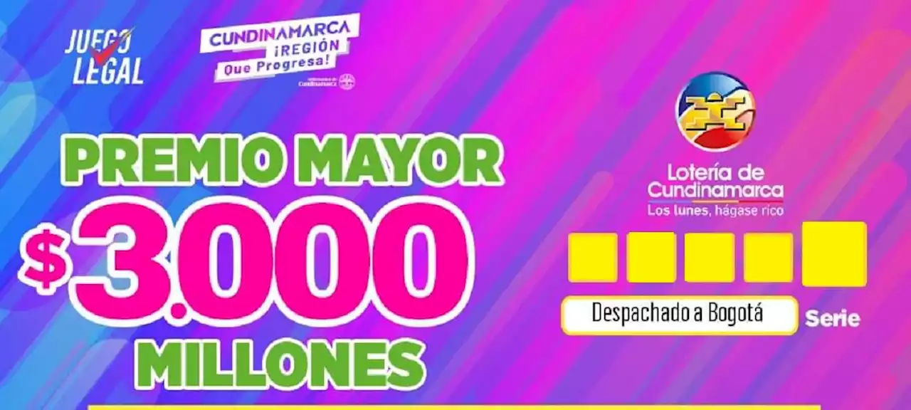 Lotería de Cundinamarca último sorteo hoy 13 de junio, resultado y nuevo premio - Pulzo