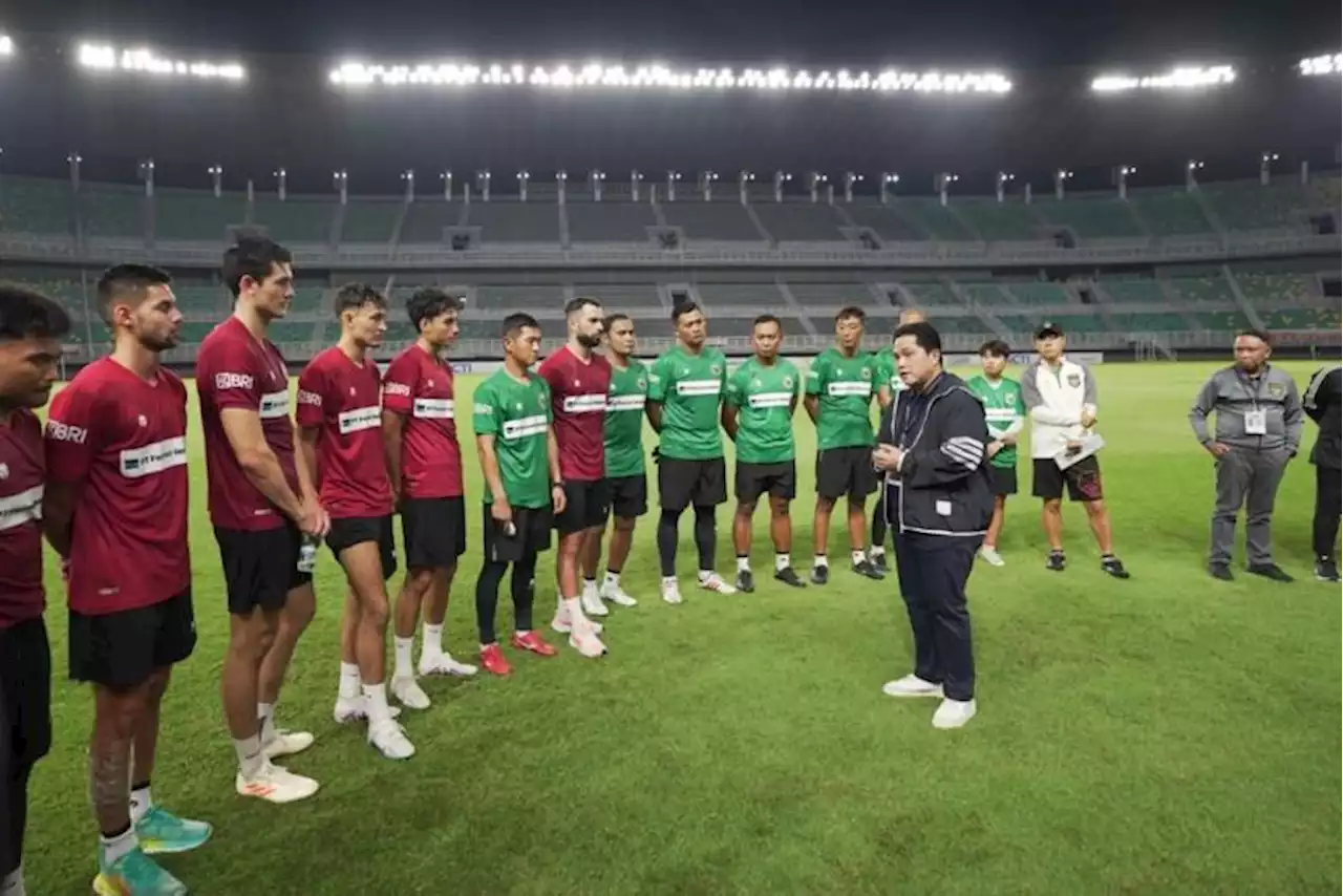 Beri Semangat Timnas, Erick Thohir: Laga Lawan Palestina Sangat Penting untuk Tambah Poin |Republika Online