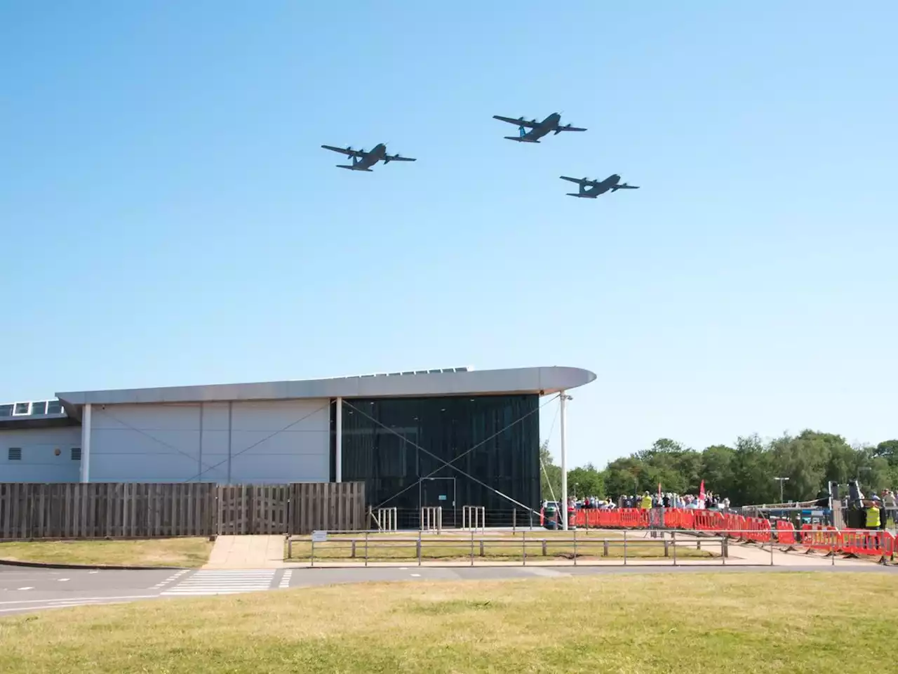 Legendary Hercules C-130 planes complete final flypast over RAF Cosford