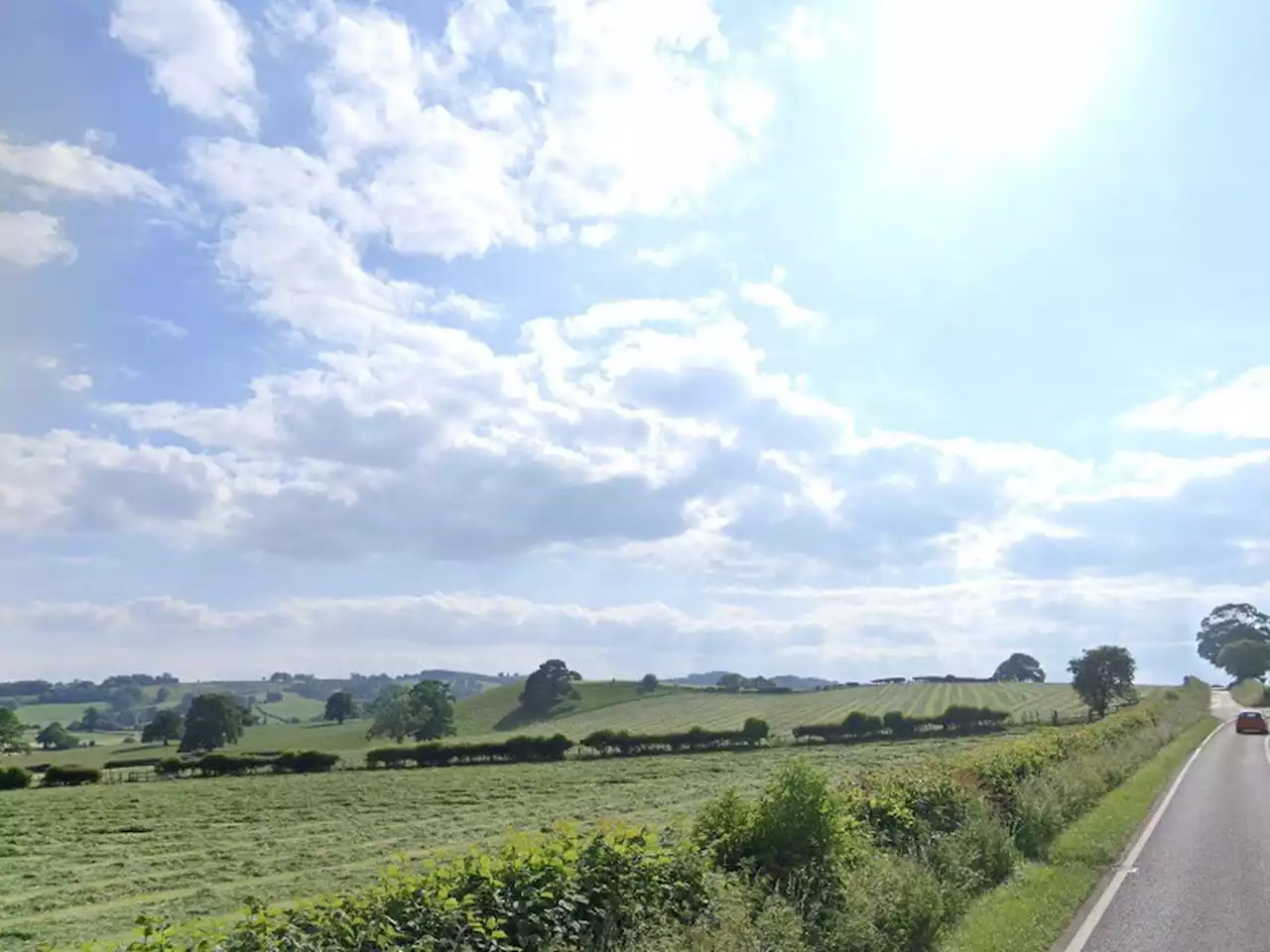 Two people in hospital after microlight crash-lands in field near Welshpool