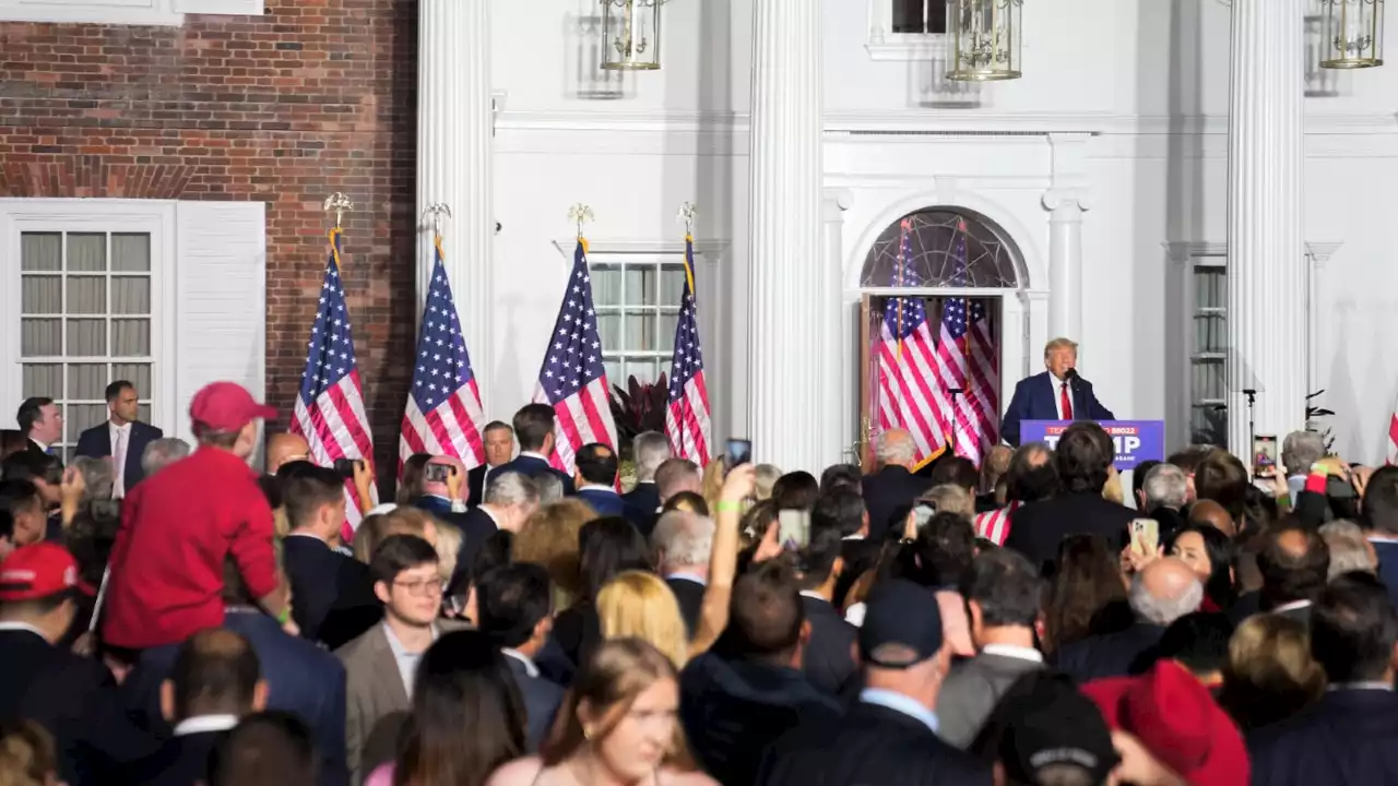 Crowd cheers and chants &#8216;Happy Birthday&#8217; to former president Trump