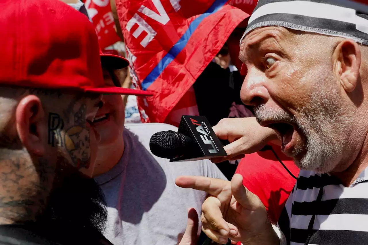 Hundreds of People Were Outside Trump’s Arraignment. None of Them Are OK. It’s All Content.