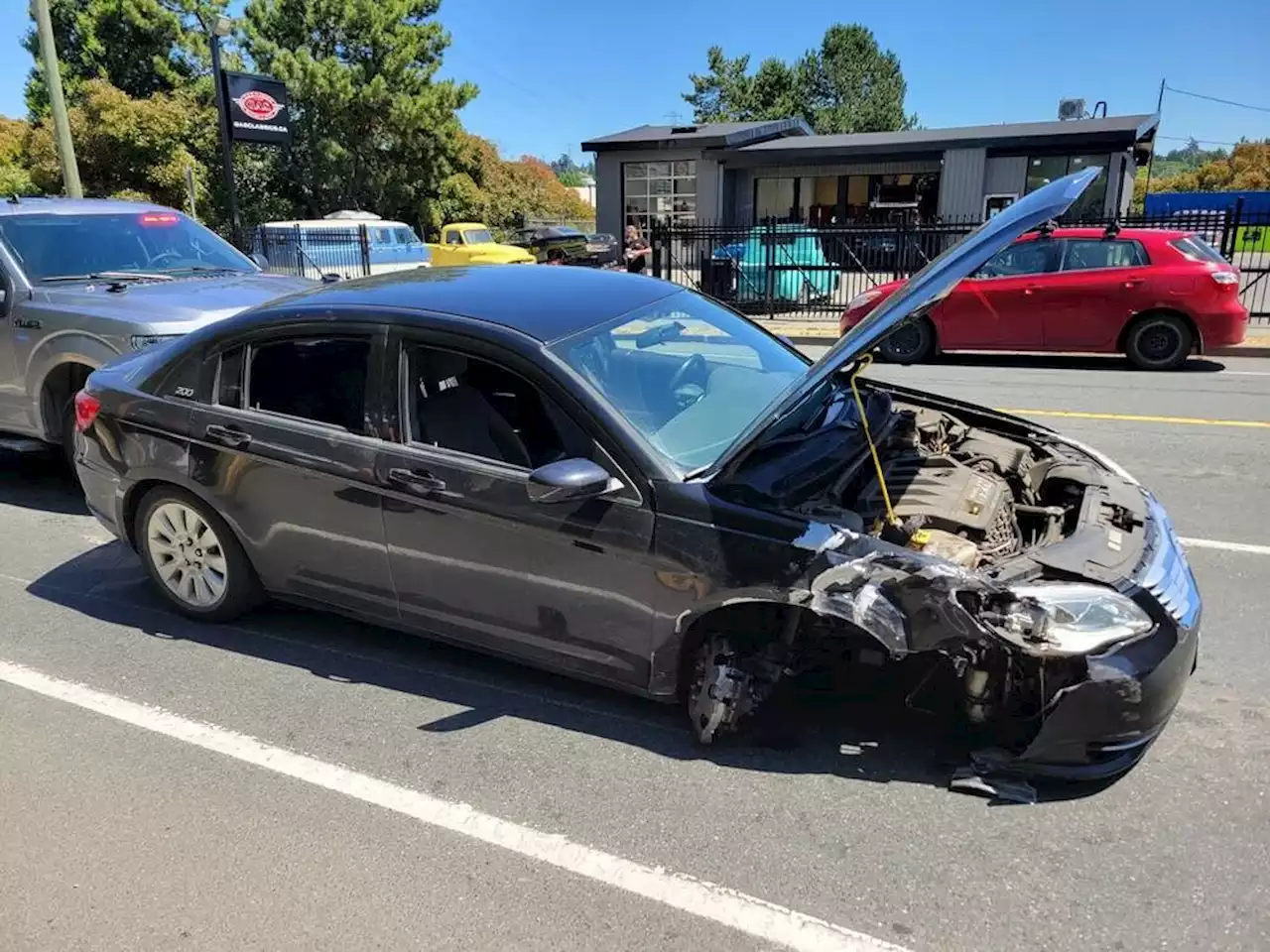 Driver faces impaired charges after three-wheeled trek from View Royal to Saanich