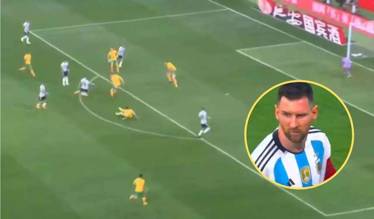 [Video] 'Un día más en la oficina': Golazo de Messi para abrir la cuenta de Argentina ante Australia