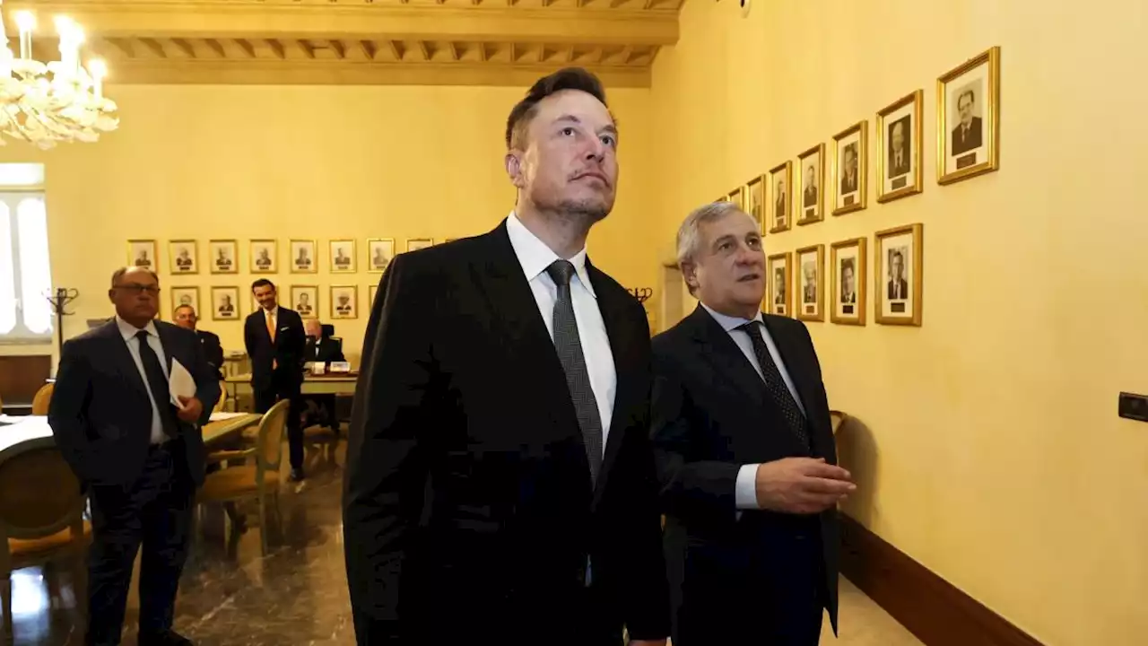 Elon Musk a sorpresa a palazzo Chigi: ha incontrato il ministro degli Esteri Antonio Tajani