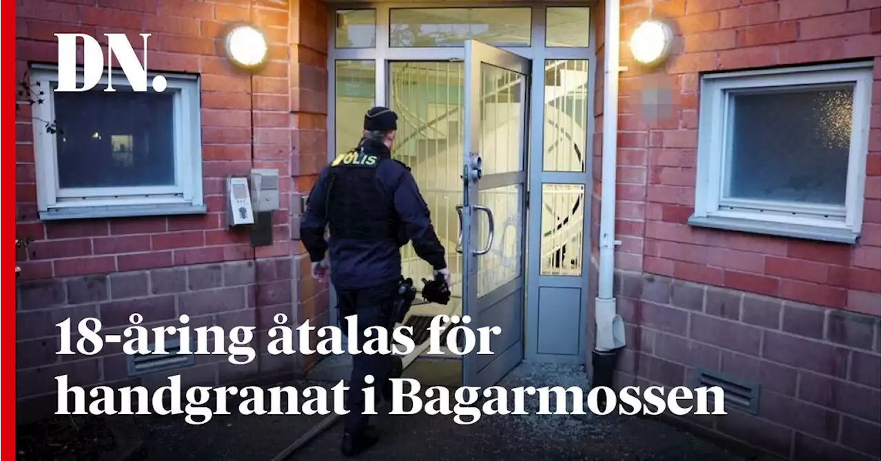 18-åring åtalas för handgranat i Bagarmossen