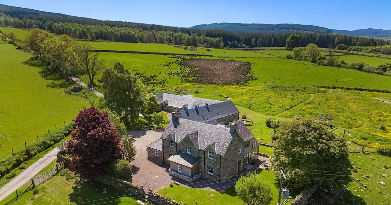 Secluded Scottish farmhouse for sale with mountain views and wildflower meadows