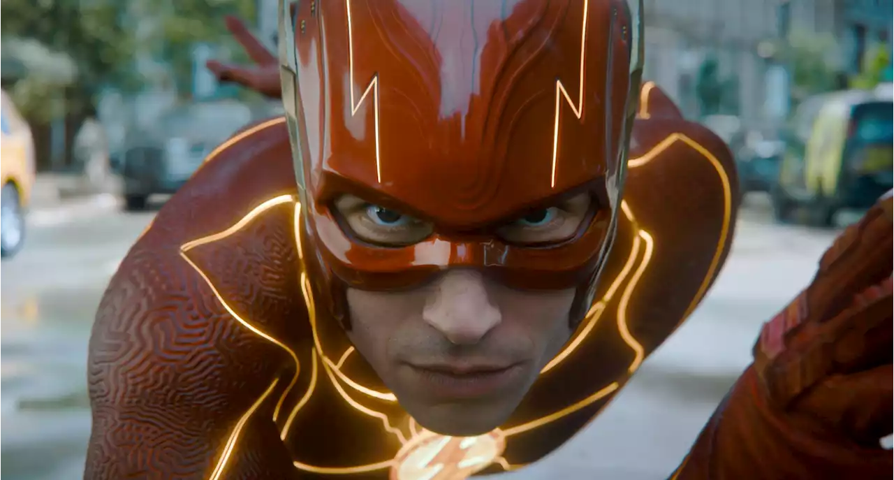 Ezra Miller speeds back to the future in 'The Flash,' fueled by calories and cameos