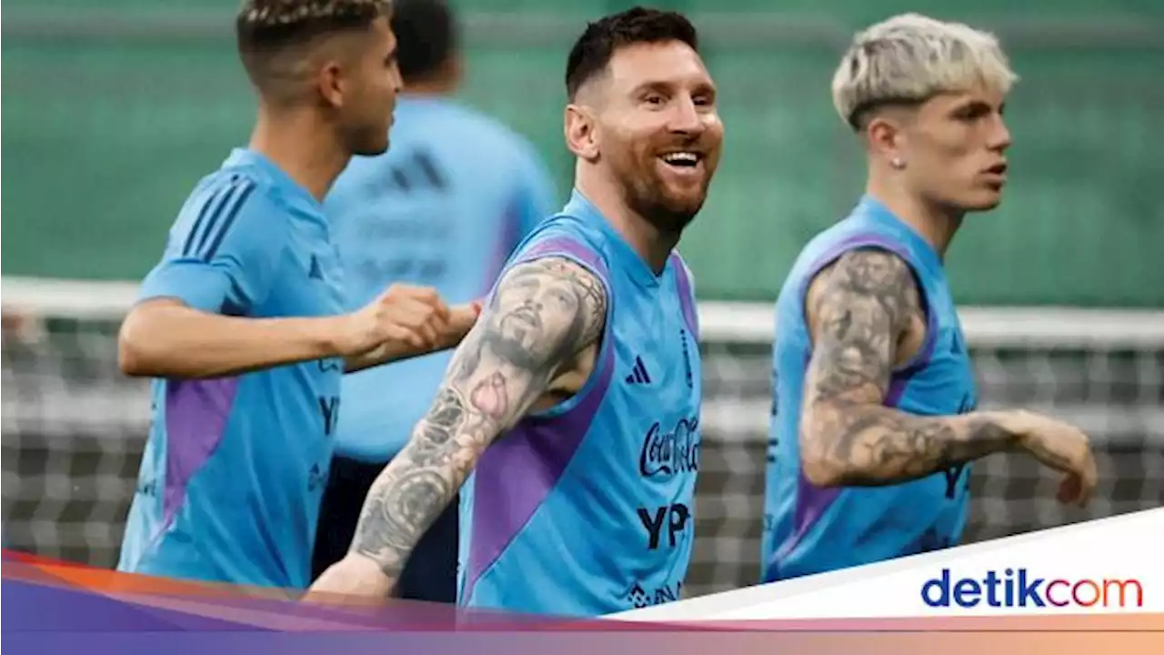 Potret Lionel Messi Latihan Bareng Timnas Argentina di China