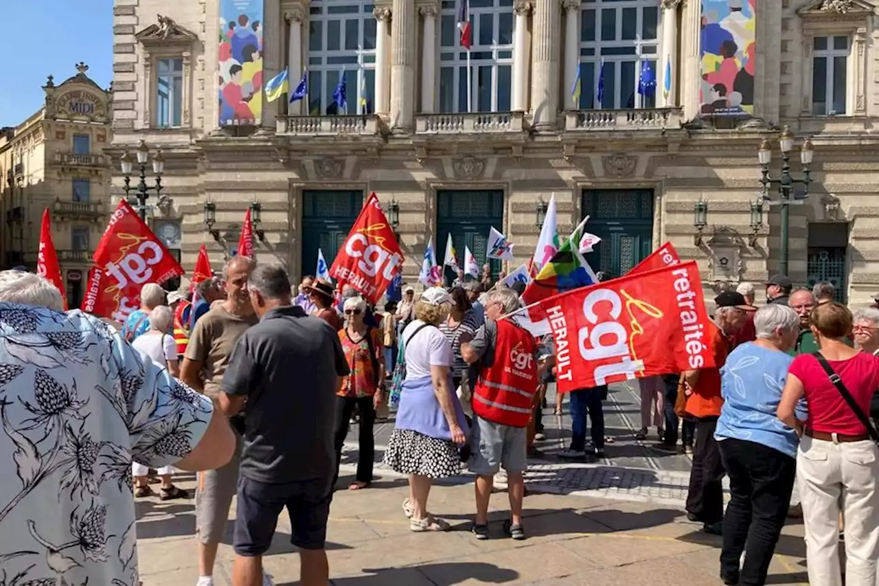 Une centaine de manifestants pour la hausse des retraites ce matin à Montpellier