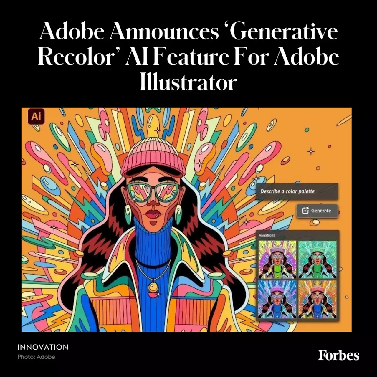Adobe Announces ‘Generative Recolor’ AI Feature For Adobe Illustrator ...