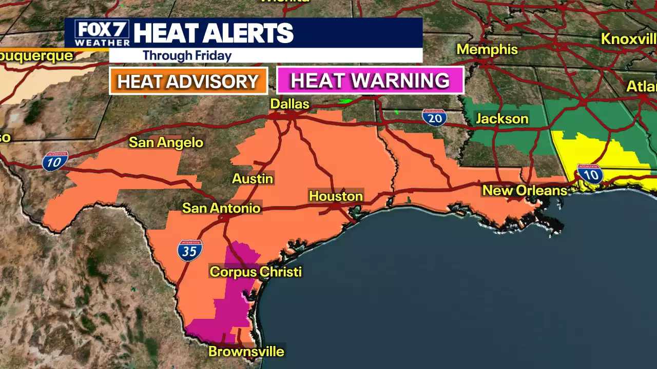 Austin weather: Heat Advisory for parts of Central Texas