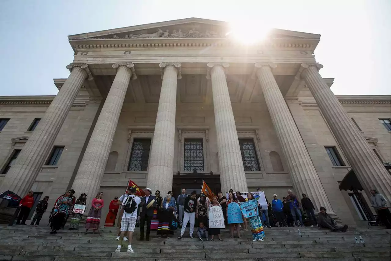 Families of Morgan Harris and Marcedes Myran rally in Winnipeg