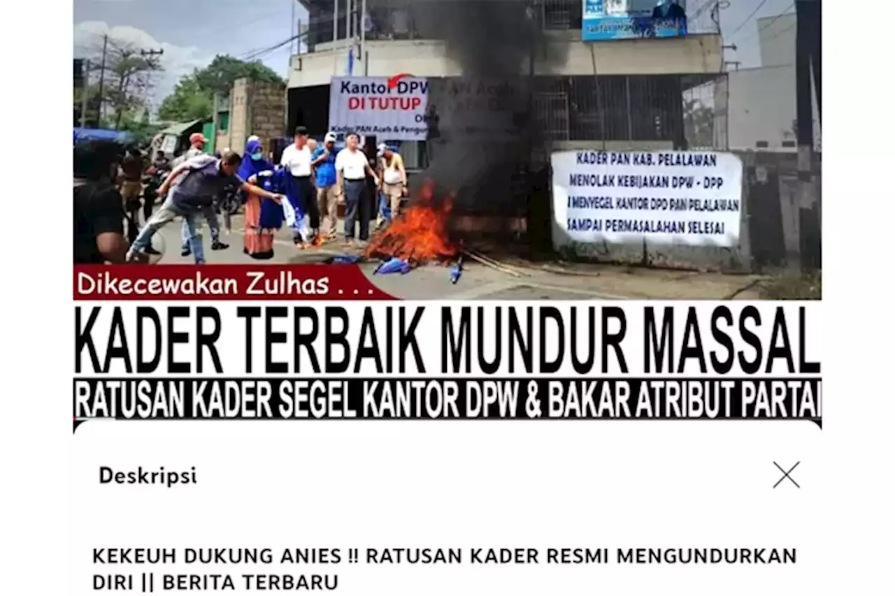 Rekayasa Foto Pembakaran, Narasikan Ratusan Kader PAN Mundur - Jawa Pos