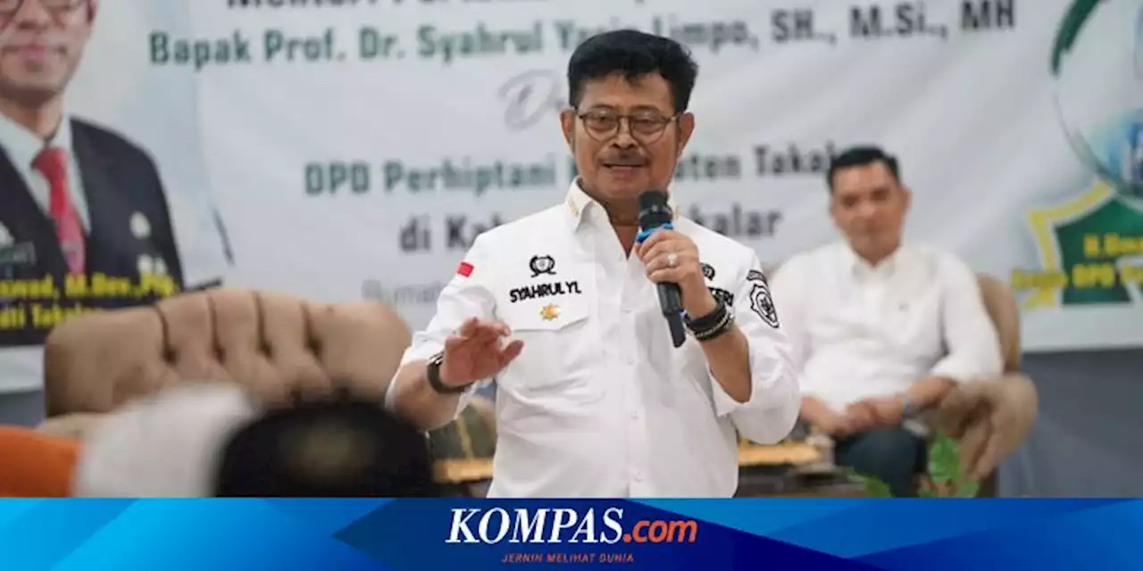 KPK Bidik Dugaan Korupsi di Kementan, Syahrul Yasin Limpo Dipanggil Jumat