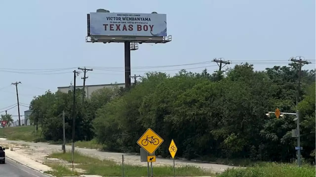 ‘You’re officially a Texas boy’: Billboard on I-35 welcomes Victor Wembanyama to San Antonio