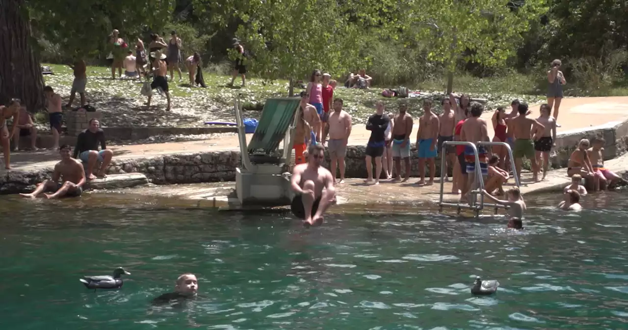 What's the best way to get into the chilly waters of Barton Springs?