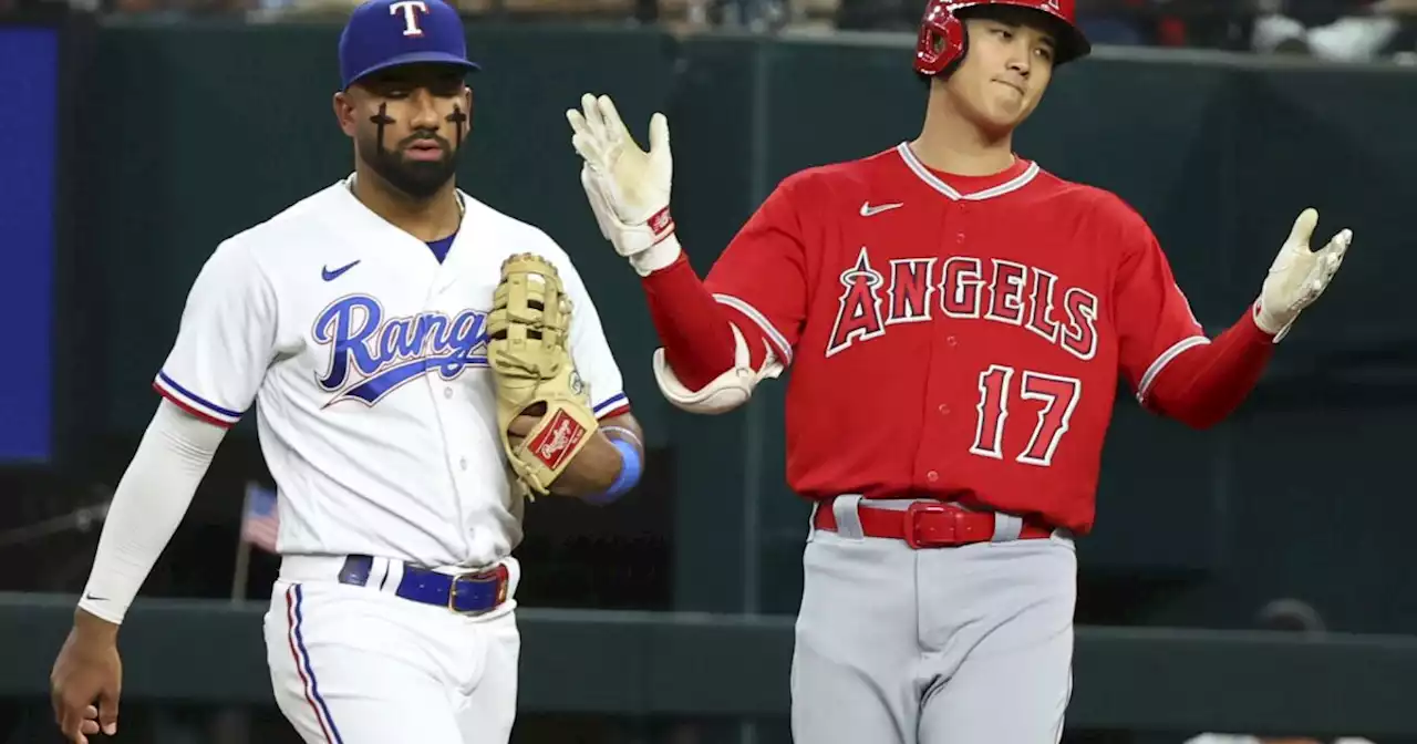 Shohei Ohtani extends hit streak with home run, but Angels fall to Rangers