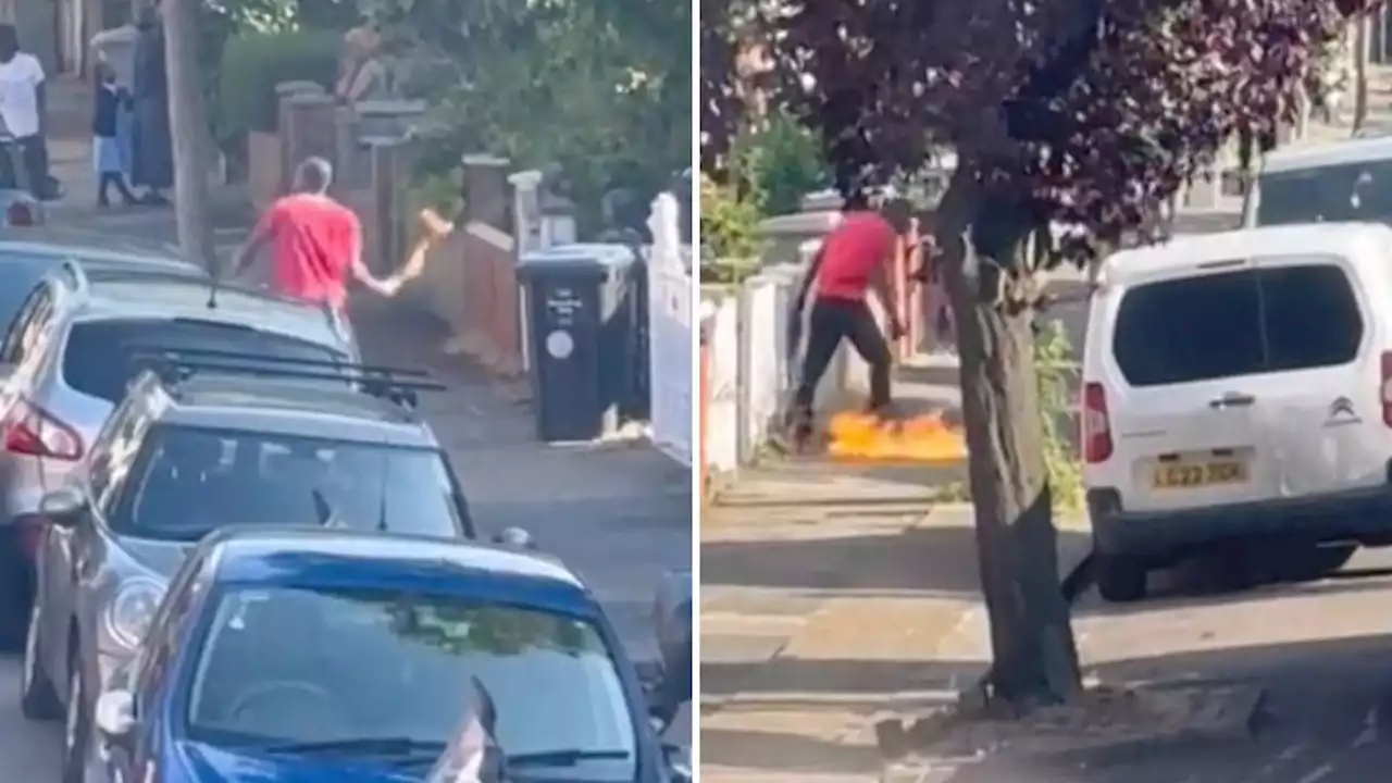 Bungling man fumbles firebomb after 'massive argument' in street in west London