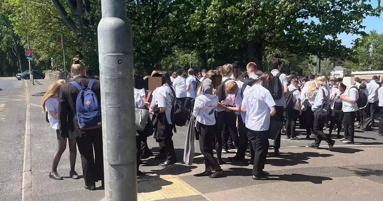 Live as pupils protest outside Leeds school after being 'denied entry'