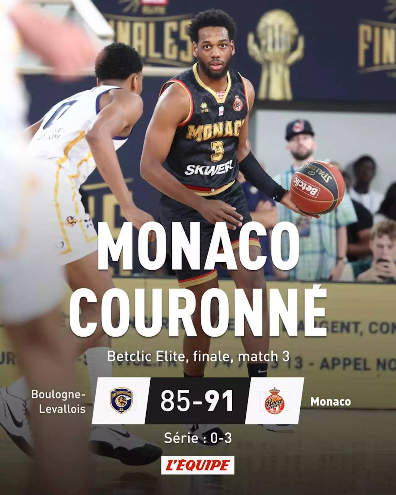 Résultat et résumé Boulogne-Levallois - Monaco. Betclic Elite 2022-2023 - . jeudi 15 juin 2023